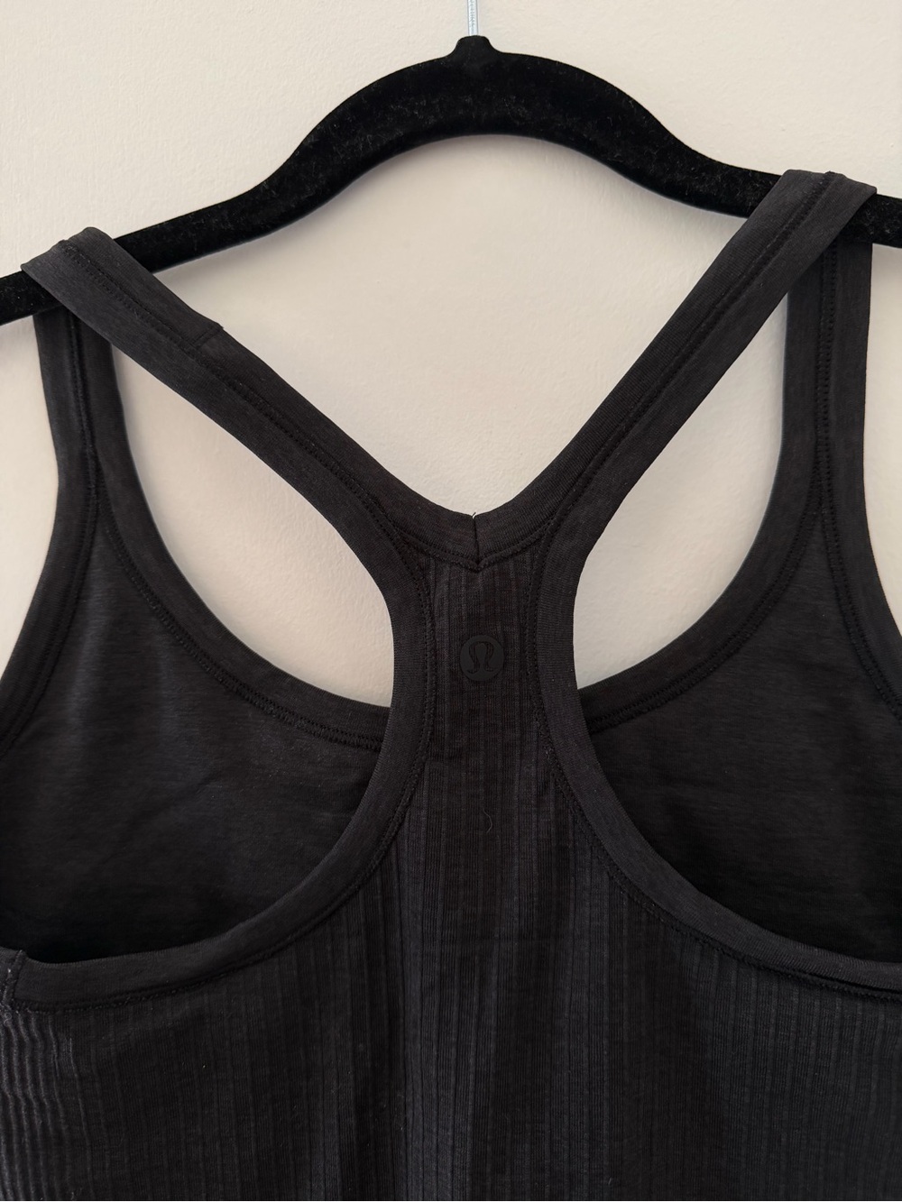 Lululemon Black Ribbed Racerback Tank Top - Picture 2 of 5